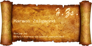 Harmos Zsigmond névjegykártya