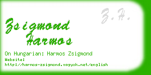 zsigmond harmos business card